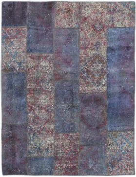 Patchwork Carpet 203 x 148 purple 