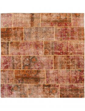 Patchwork Carpet 247 x 238 red 