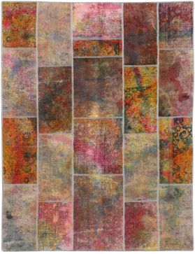 Patchwork teppe 260 x 187 flerfarge