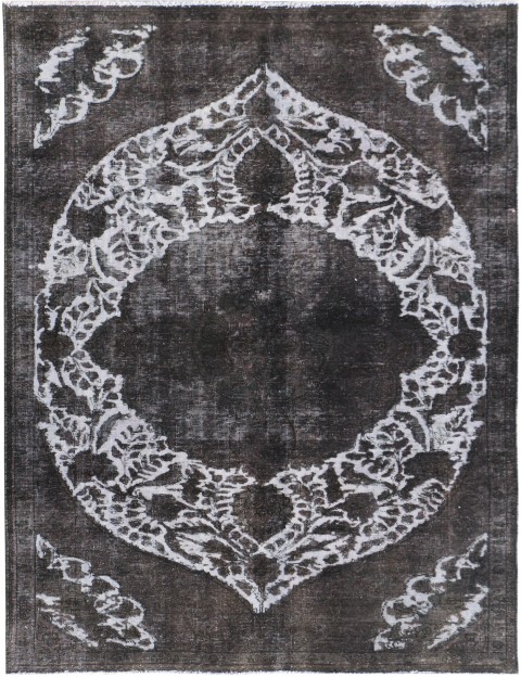 Schwarz Persien Vintage Teppich 253 x 148 cm