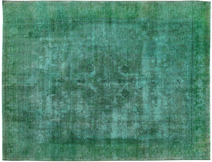 Verde Persiano Tappeto Vintage 386 x 296 cm