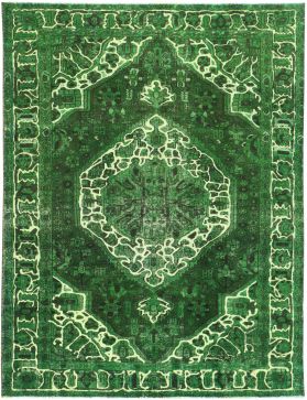 Vintagetæppe  grøn <br/>293 x 190 cm