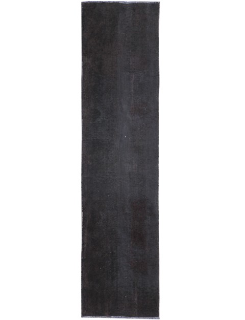 Schwarz Persien Vintage Teppich 263 x 73 cm