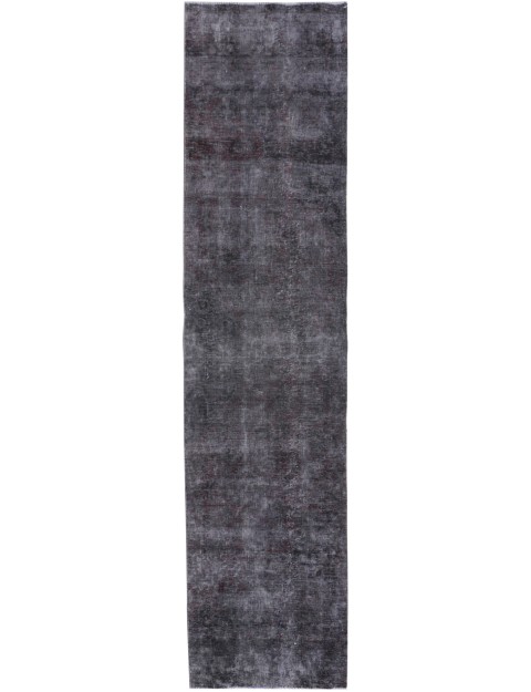 Schwarz Persien Vintage Teppich 353 x 89 cm