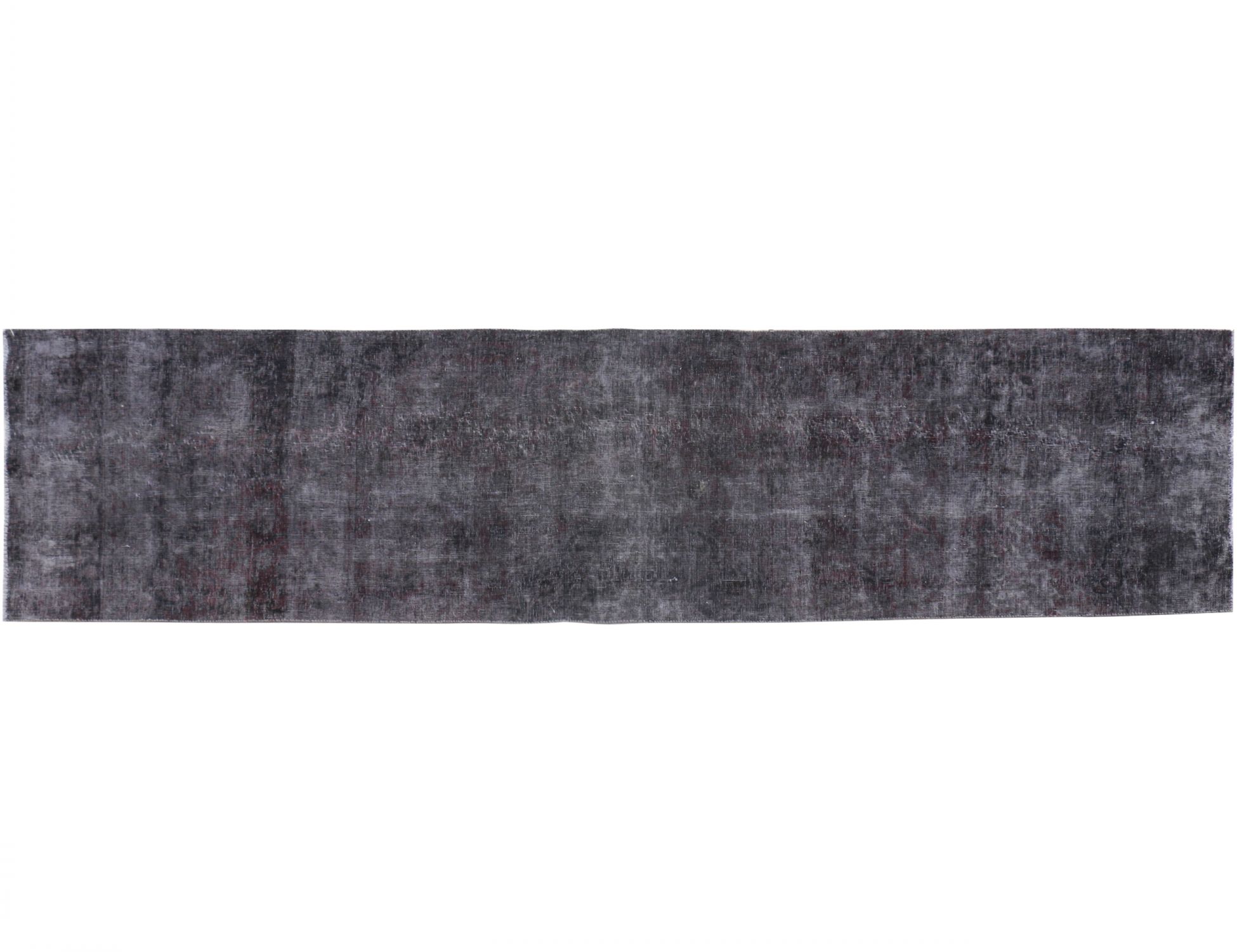 Svart Persien Vintage matta  353 x 89 cm - Unik handgjord matta