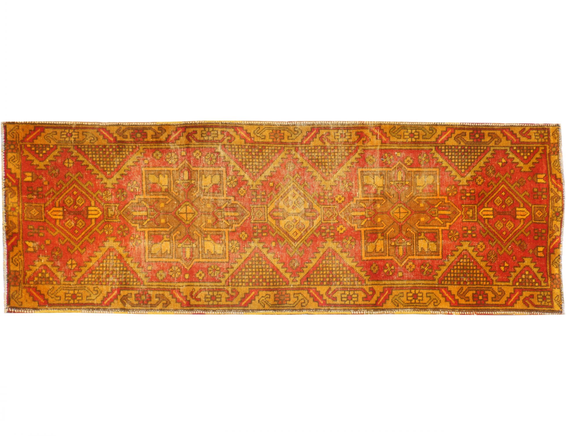 Vintage Tapijt  oranje <br/>207 x 73 cm