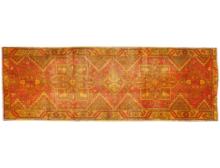 Orange Persien Vintagetæppe 207 x 73 cm