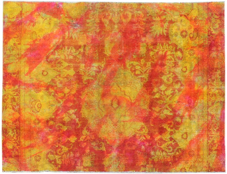 Multifarvet Persien Vintagetæppe 236 x 175 cm