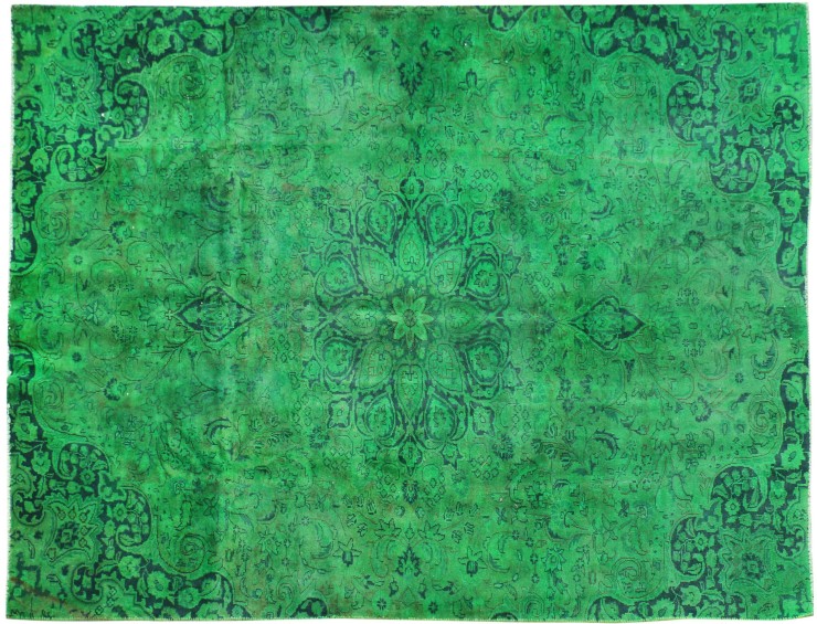 Grøn Persien Vintagetæppe 274 x 180 cm