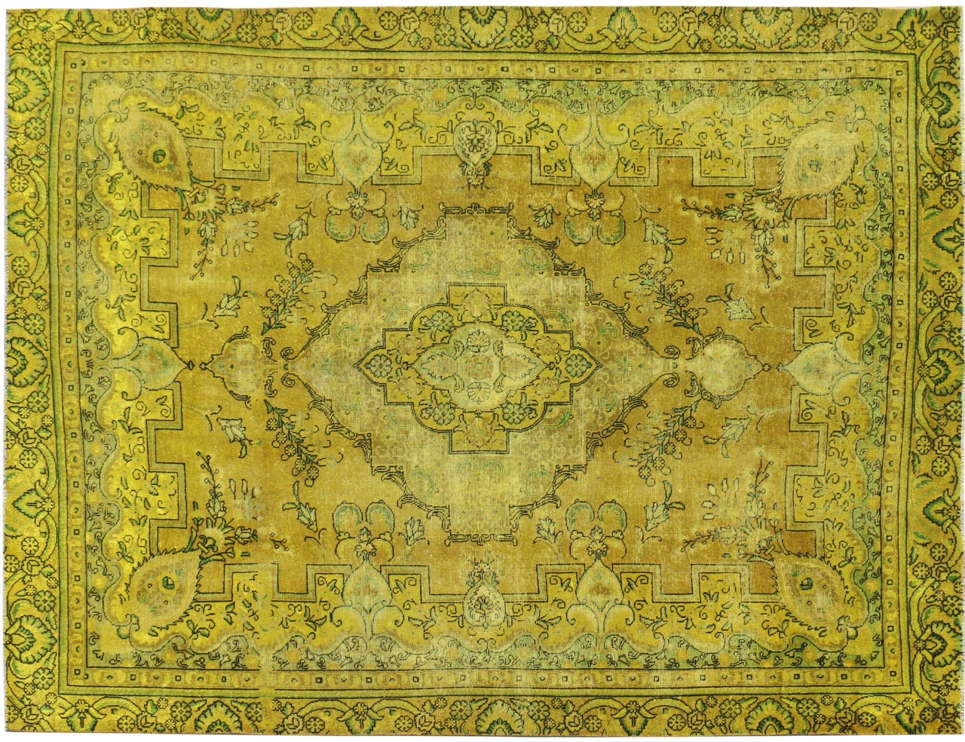 Vintage Tapijt  geel <br/>366 x 263 cm