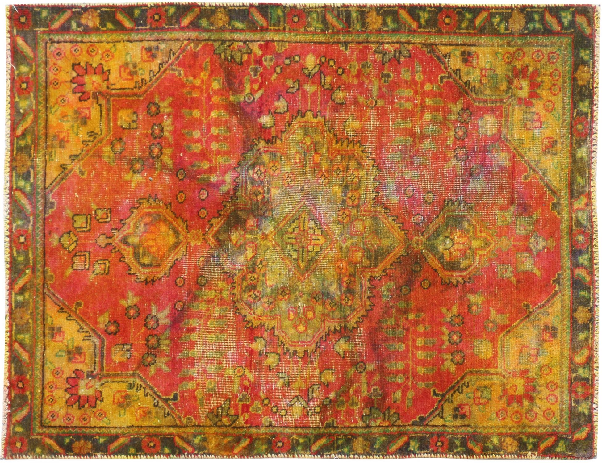 Tappeto Vintage  giallo <br/>135 x 93 cm