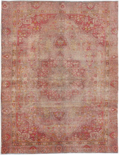 Beige Persien Vintagetæppe 270 x 183 cm