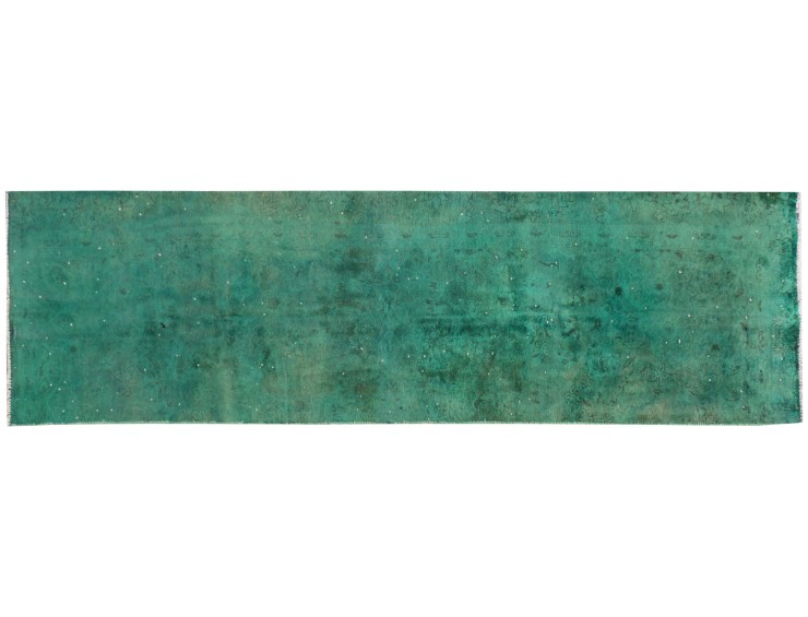 Grøn Persien Vintagetæppe 316 x 92 cm
