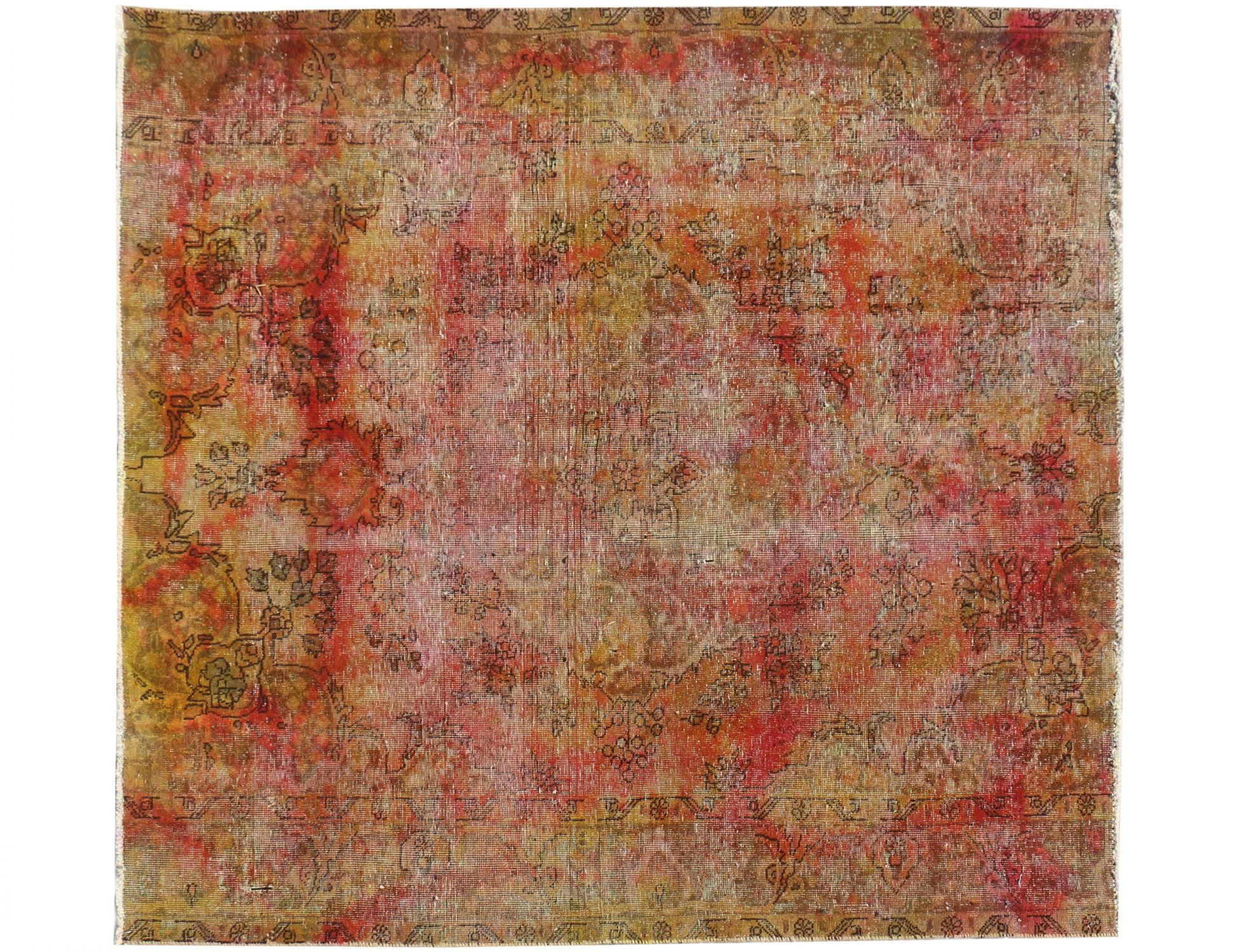 Tappeto Vintage  giallo <br/>221 x 223 cm