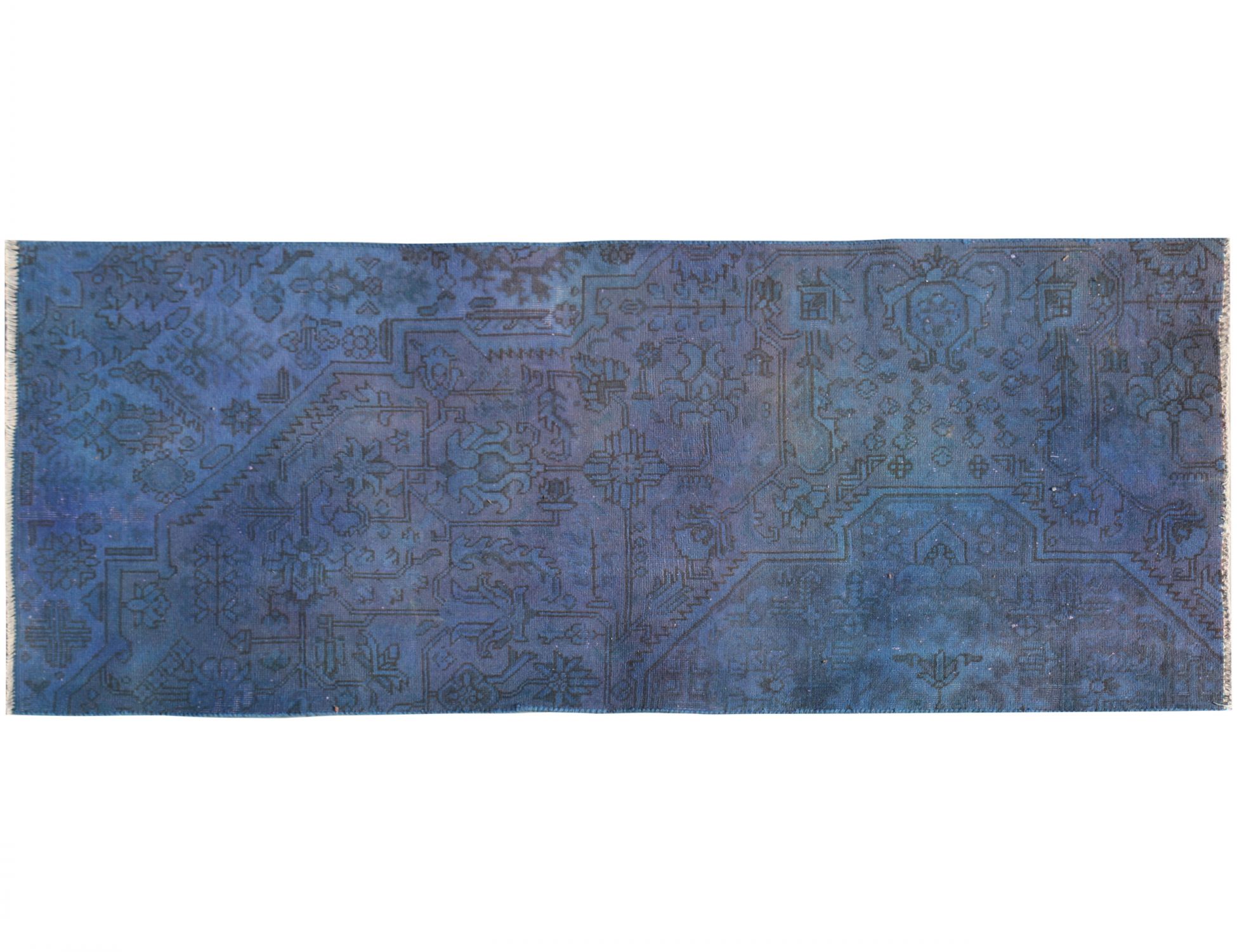 Vintagetæppe  blå <br/>195 x 90 cm