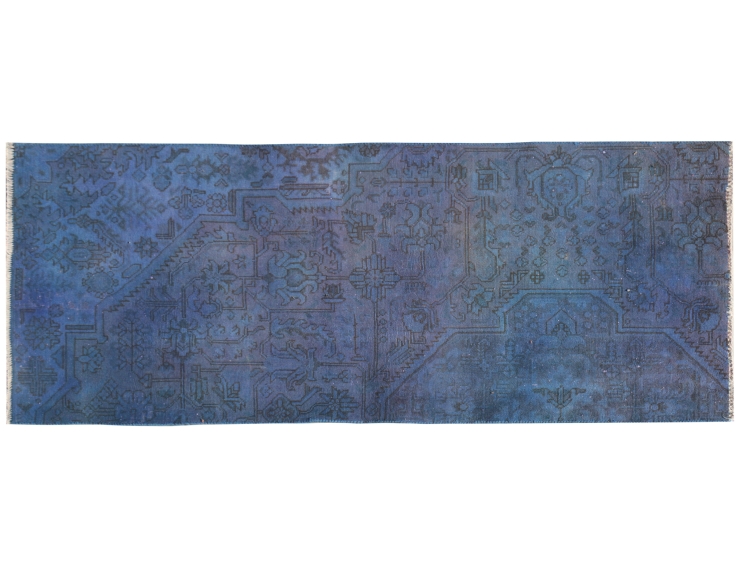 Blu Persiano Tappeto Vintage 195 x 90 cm