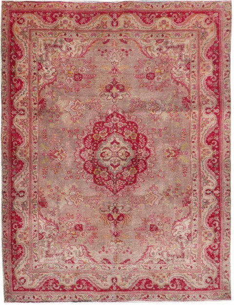 Grau Persien Vintage Teppich 275 x 198 cm