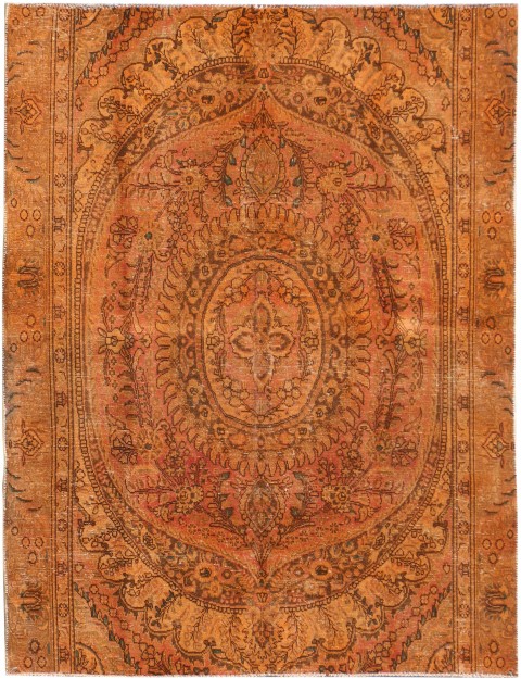 Orange Persien Vintage Teppich 276 x 179 cm