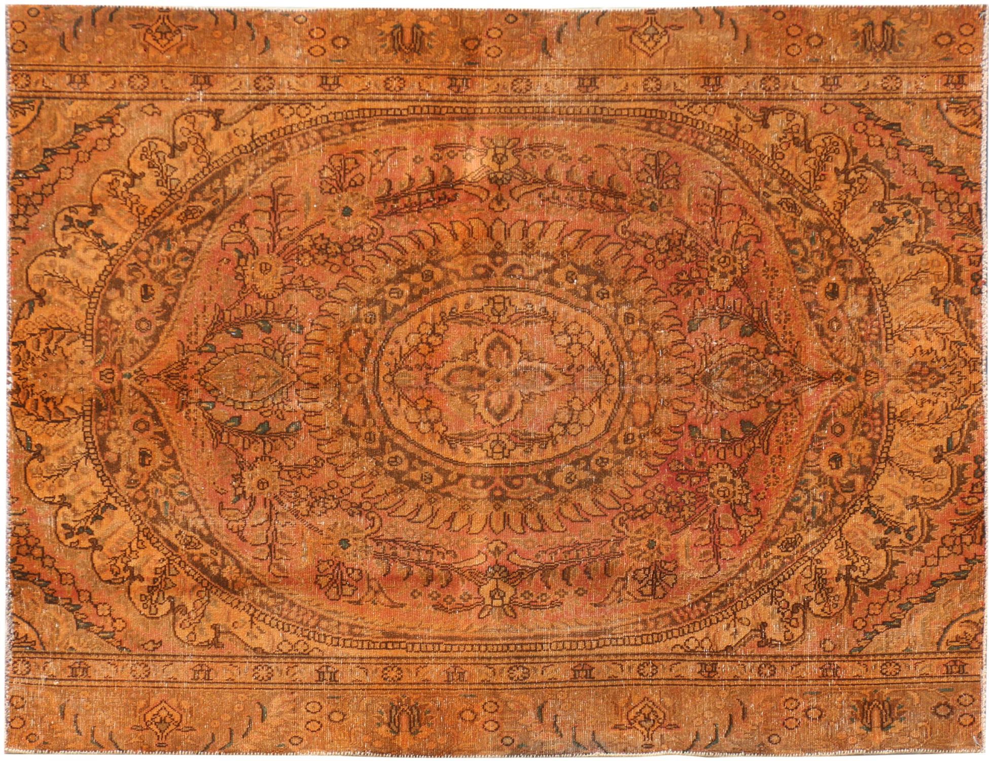 Orange  Persia Vintage Carpet  276 x 179 cm