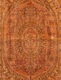 Orange Persien Vintagetæppe 276 x 179 cm - view 3