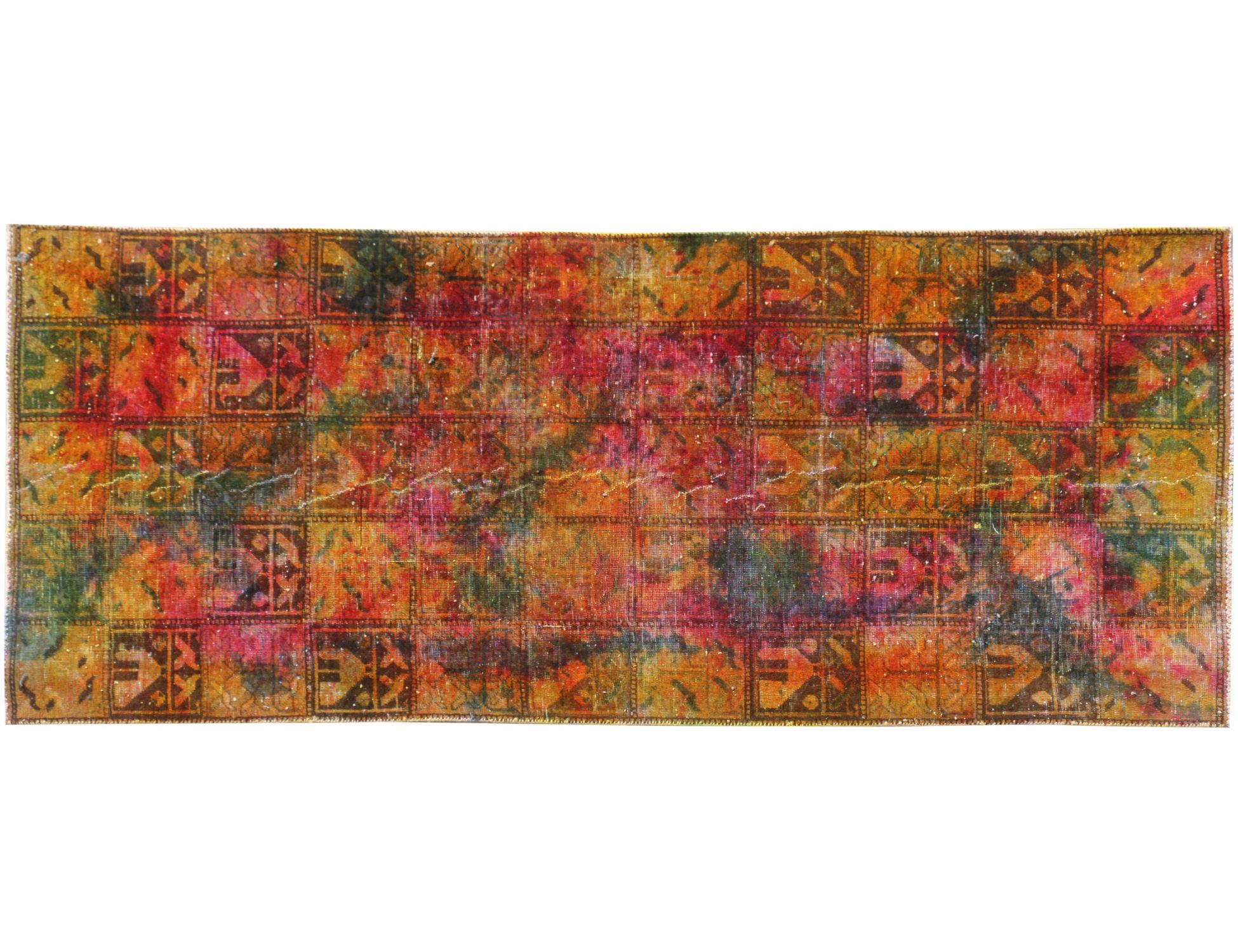 Multicolor  Persia Vintage Carpet  250 x 104 cm