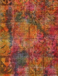 Multi kleur Perzië Vintage Tapijt 250 x 104 cm - view 3