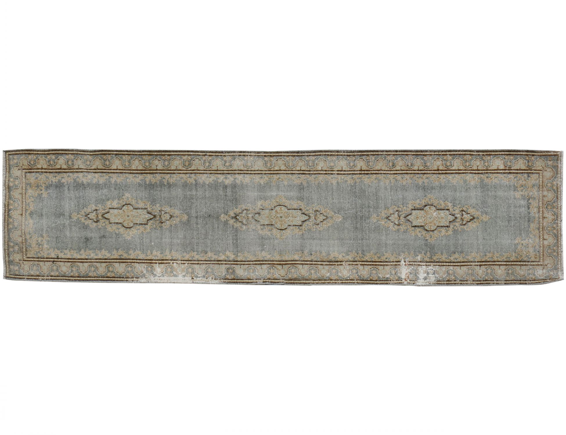 Vintagetæppe  grå <br/>380 x 76 cm