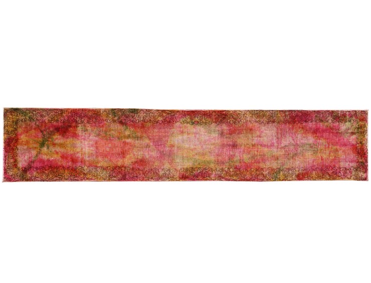 Orange Persien Persisk Vintagetæppe 380 x 77 cm