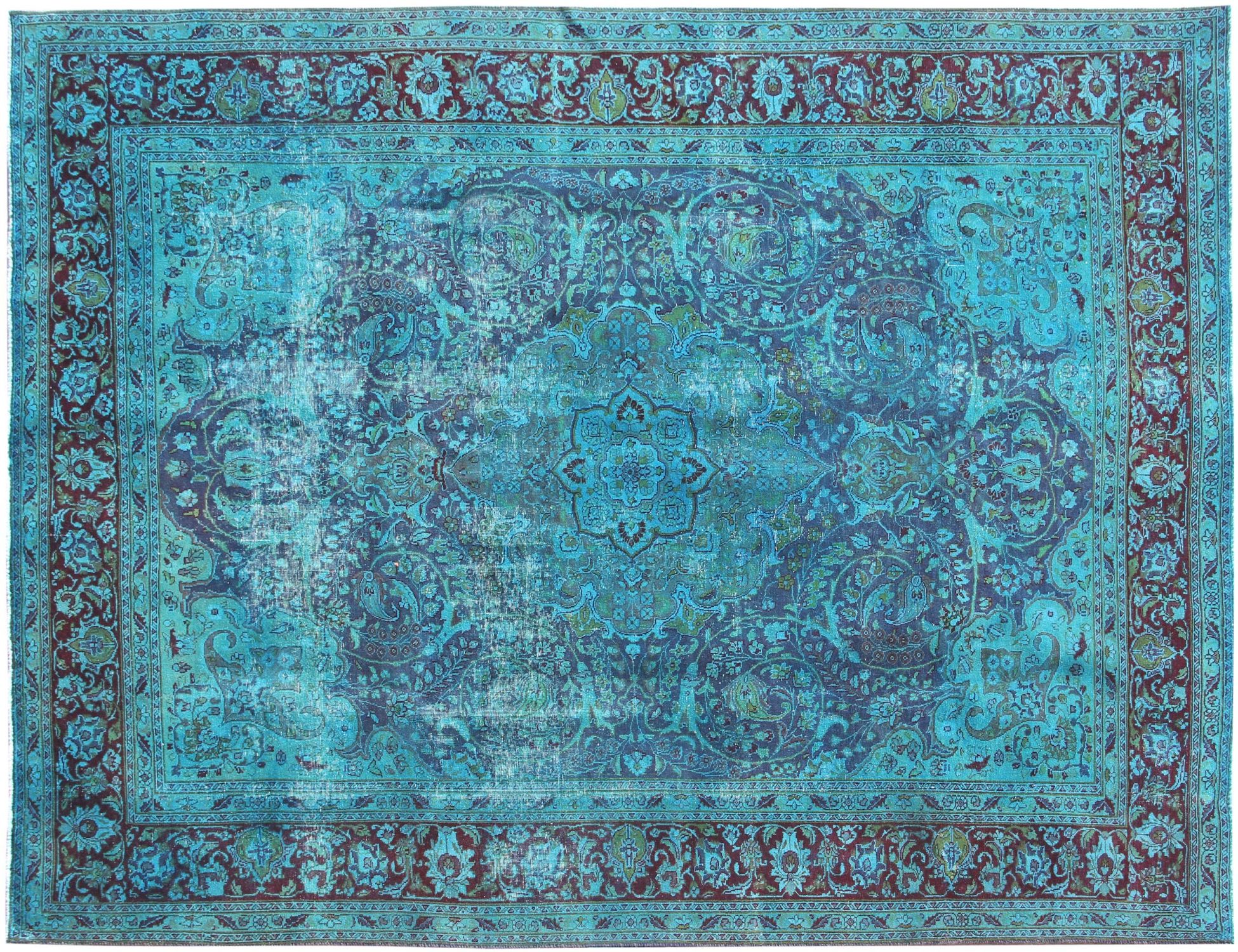 Retro Perserteppich  türkis <br/>336 x 246 cm