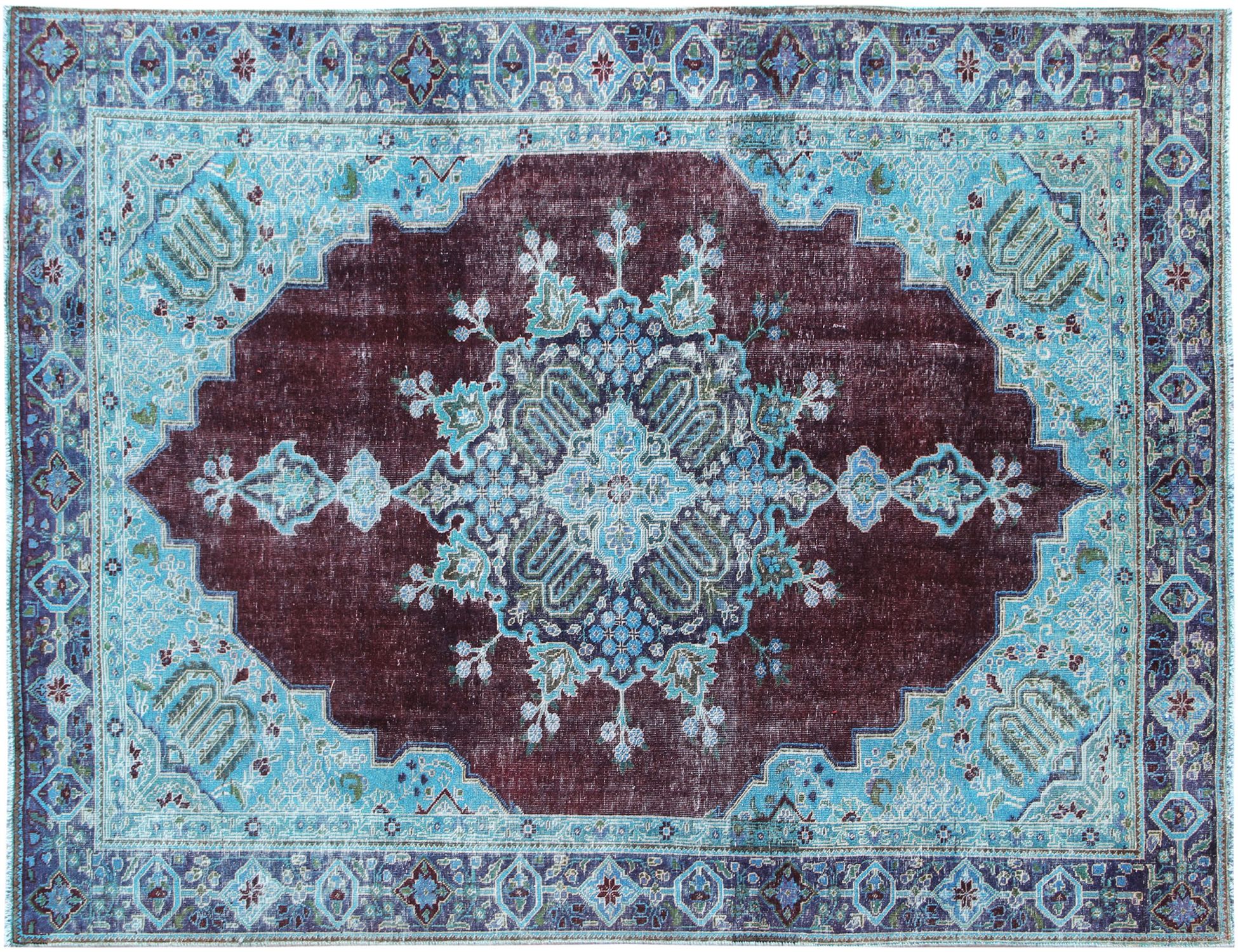 Tappeto vintage persiano  blu <br/>290 x 200 cm