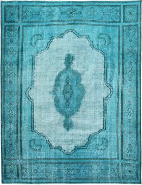 Tapis Persan vintage 408 x 292 turquoise