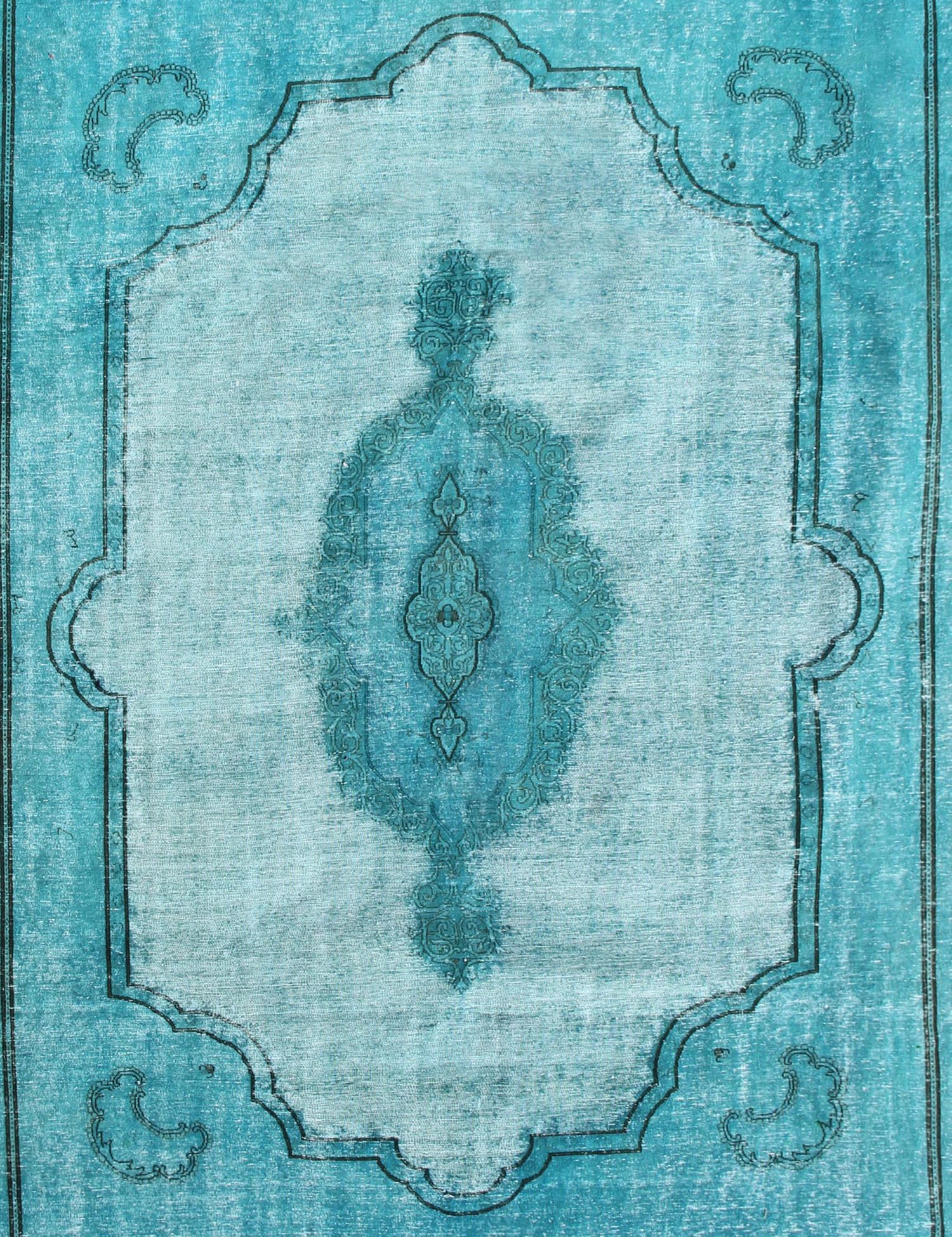 Tappeto vintage persiano  turchese <br/>408 x 292 cm