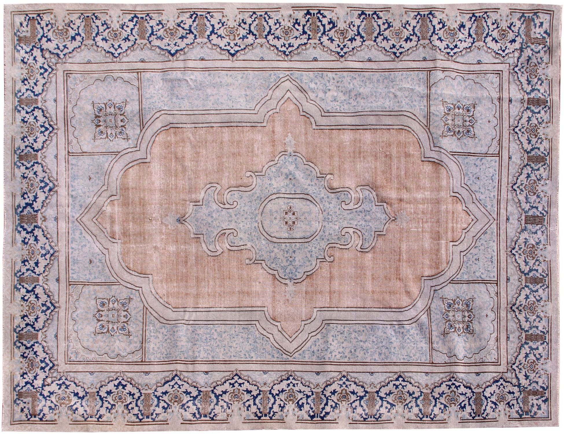 Persischer Vintage Teppich  blau <br/>490 x 298 cm