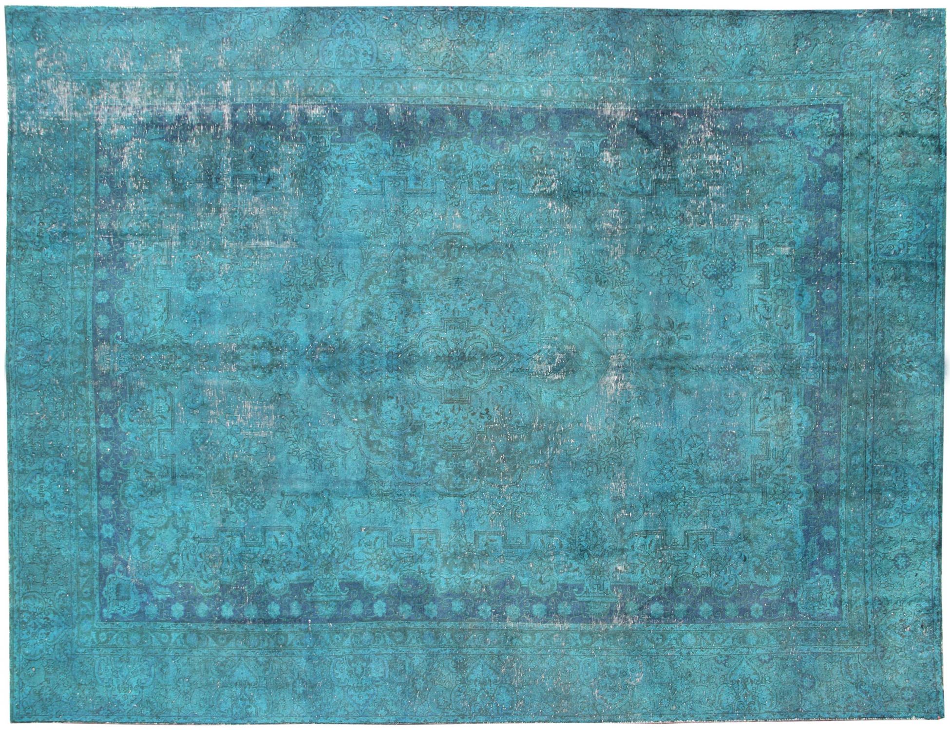 Tappeto vintage persiano  turchese <br/>389 x 281 cm