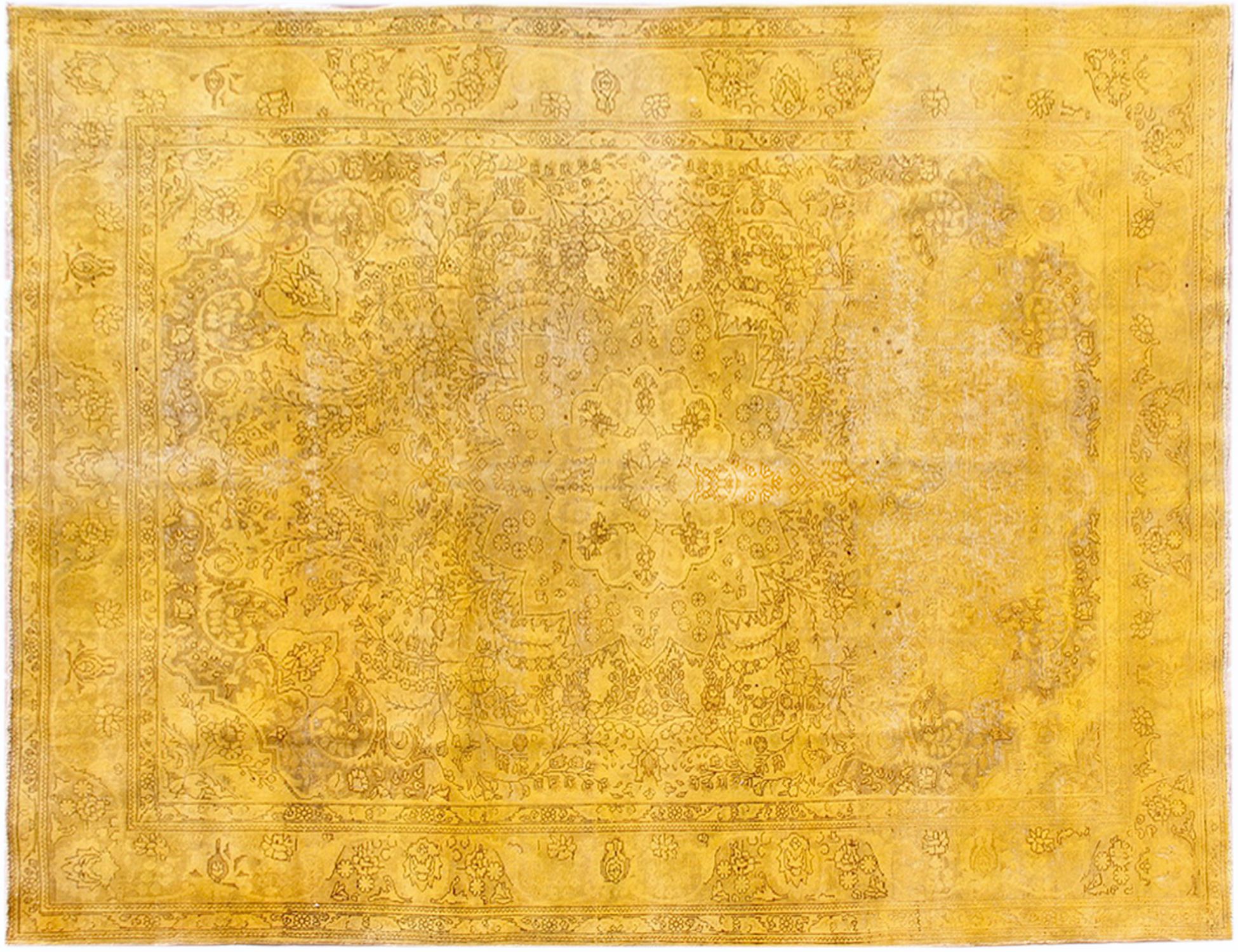 Tappeto vintage persiano  giallo <br/>385 x 295 cm