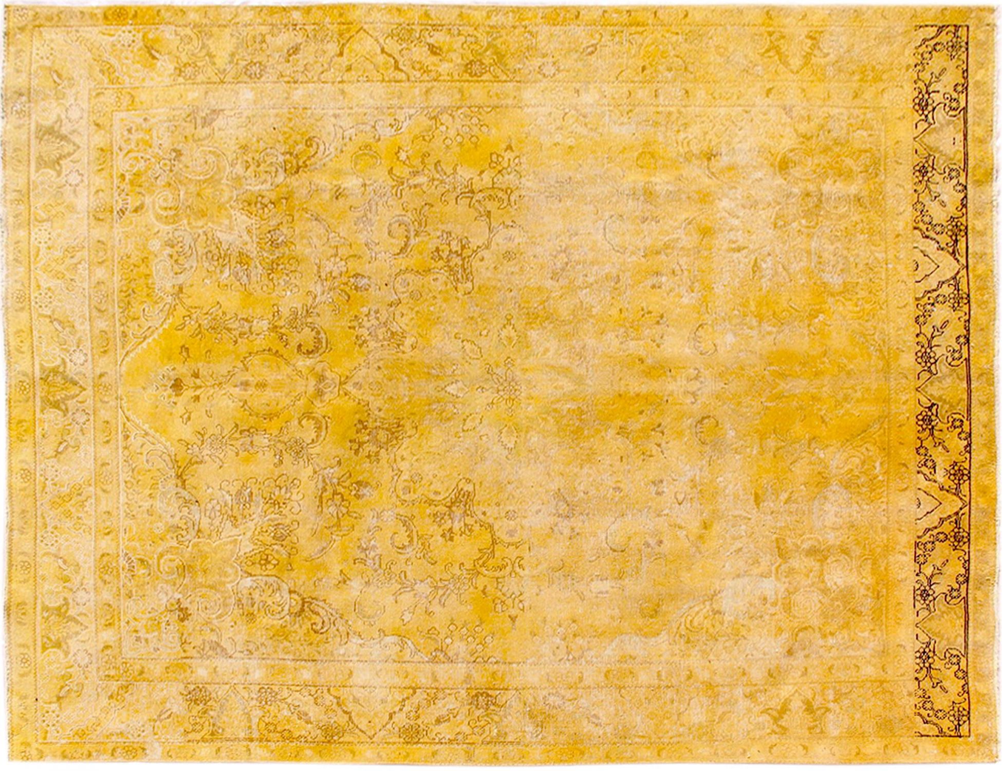 Tappeto vintage persiano  giallo <br/>388 x 288 cm