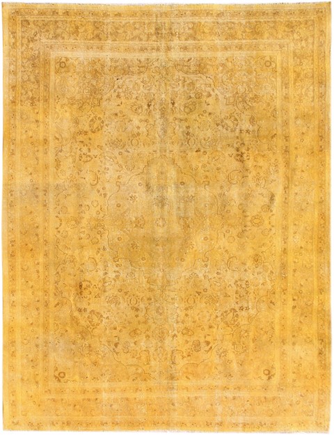Gelb Persien Persischer Vintage Teppich 383 x 293 cm