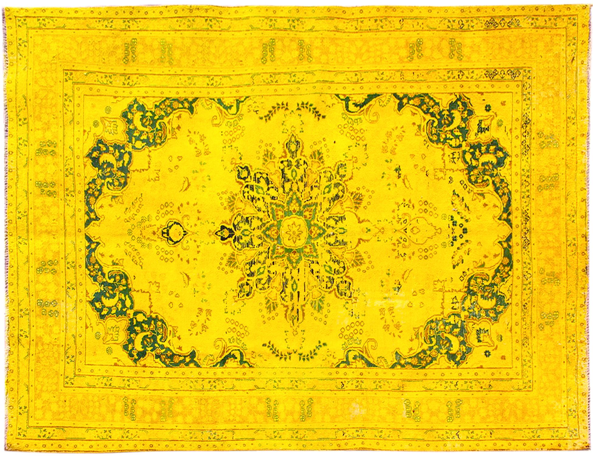 Persischer Vintage Teppich  gelb <br/>290 x 200 cm