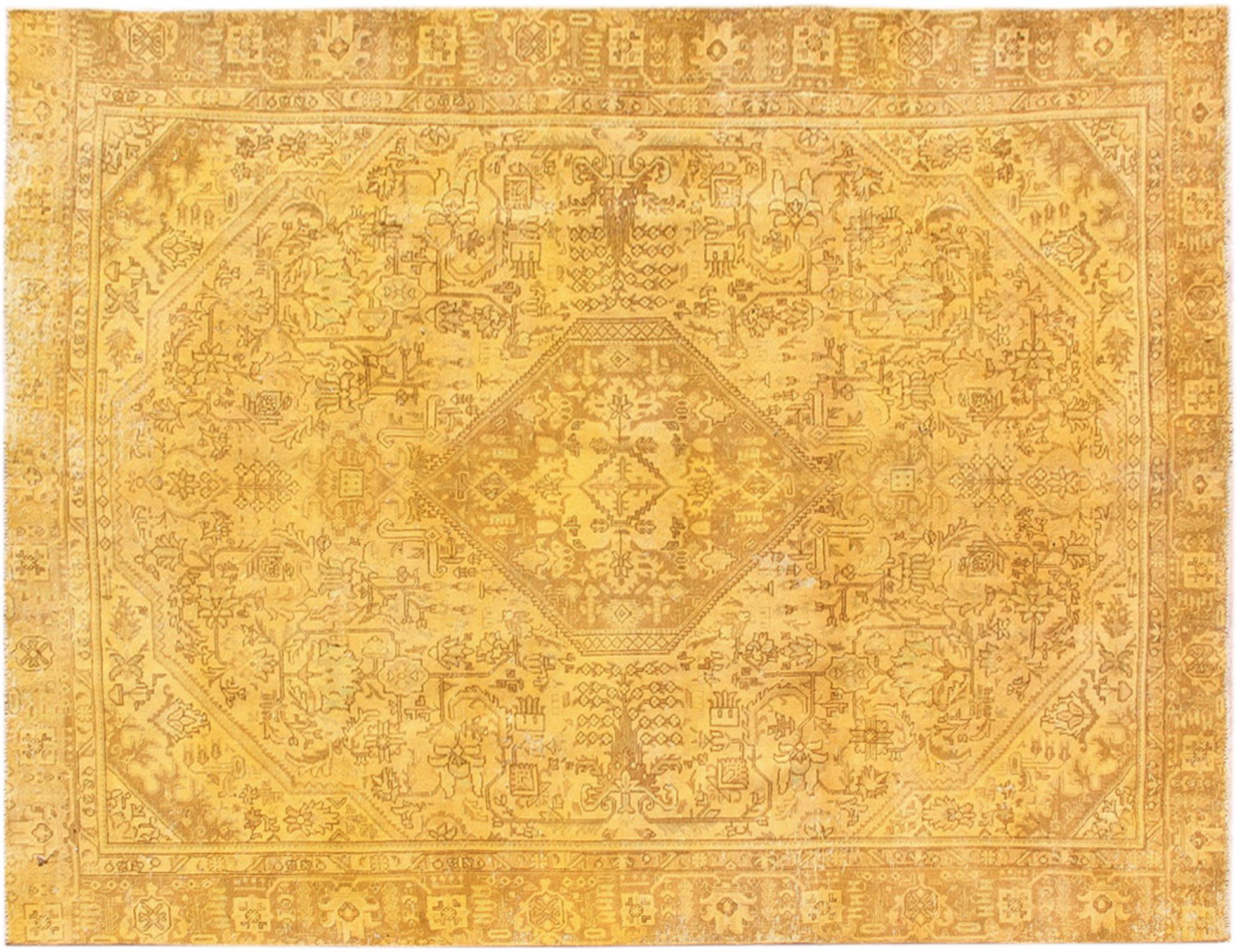 Tappeto vintage persiano  giallo <br/>380 x 273 cm