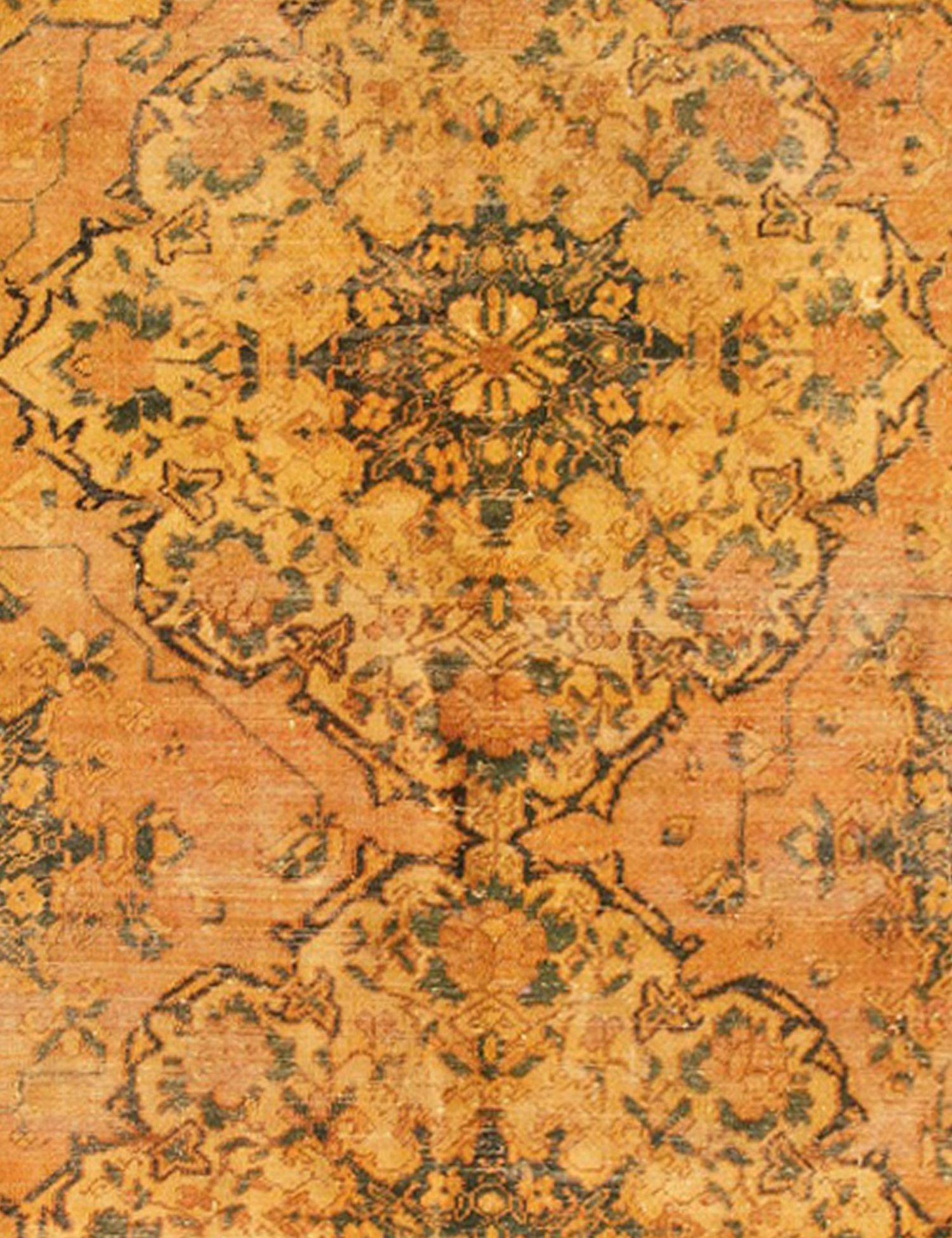 Persischer Vintage Teppich  gelb <br/>180 x 180 cm