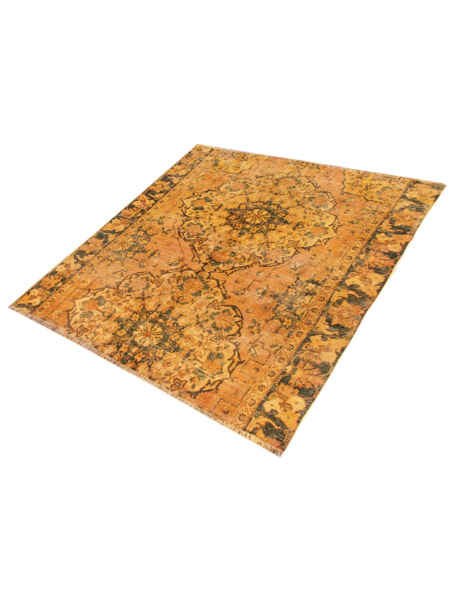 Persischer Vintage Teppich  gelb <br/>180 x 180 cm