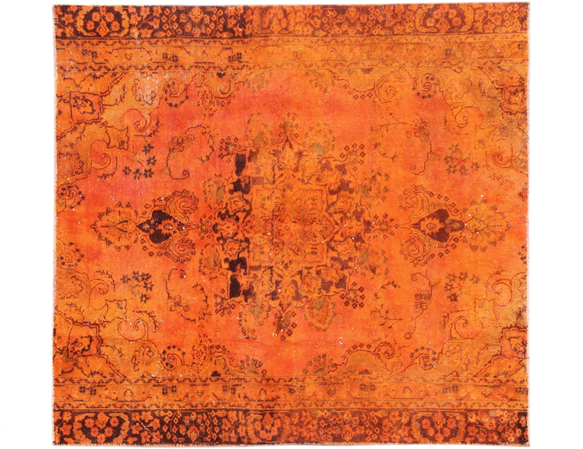 Tappeto vintage persiano  arancione <br/>200 x 175 cm