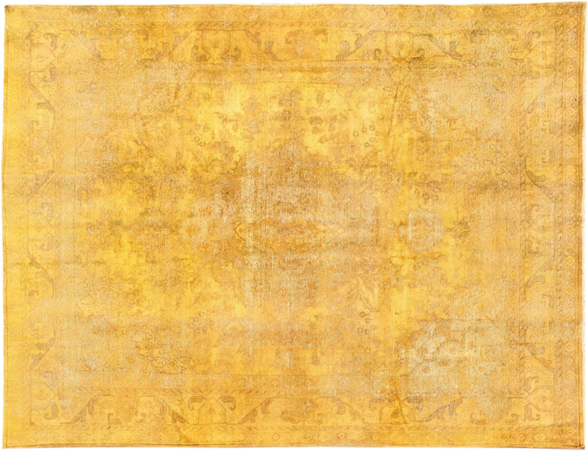 Tappeto vintage persiano  giallo <br/>335 x 225 cm