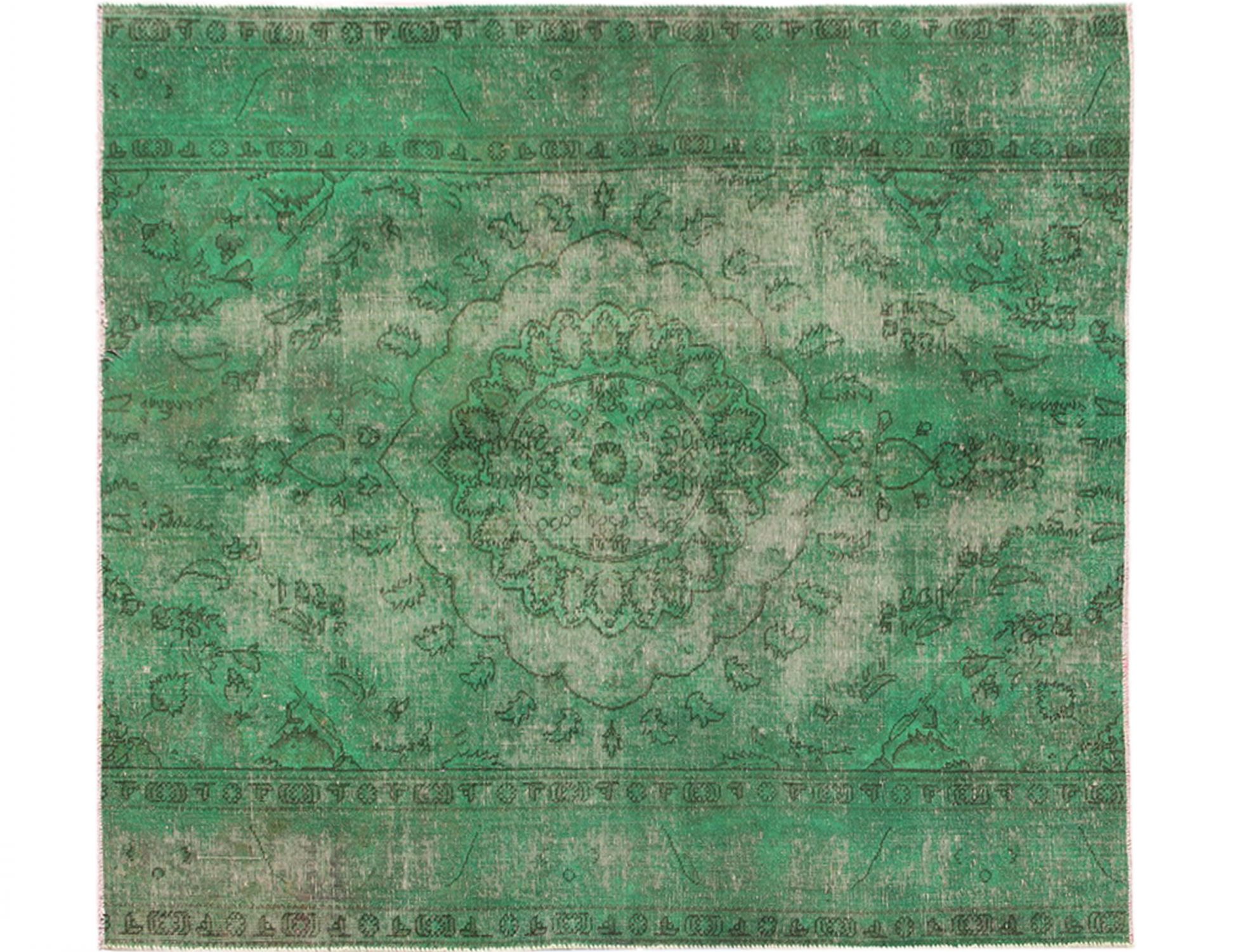 Alfombra persa vintage  verde <br/>220 x 195 cm