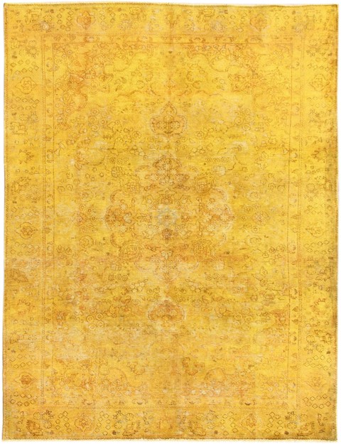 Gelb Persien Persischer Vintage Teppich 295 x 193 cm