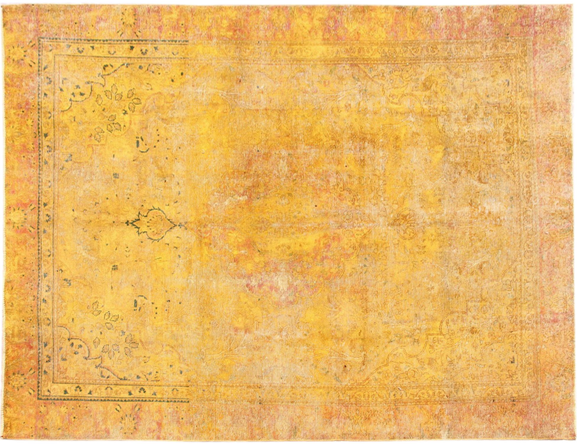Persischer Vintage Teppich  gelb <br/>340 x 225 cm