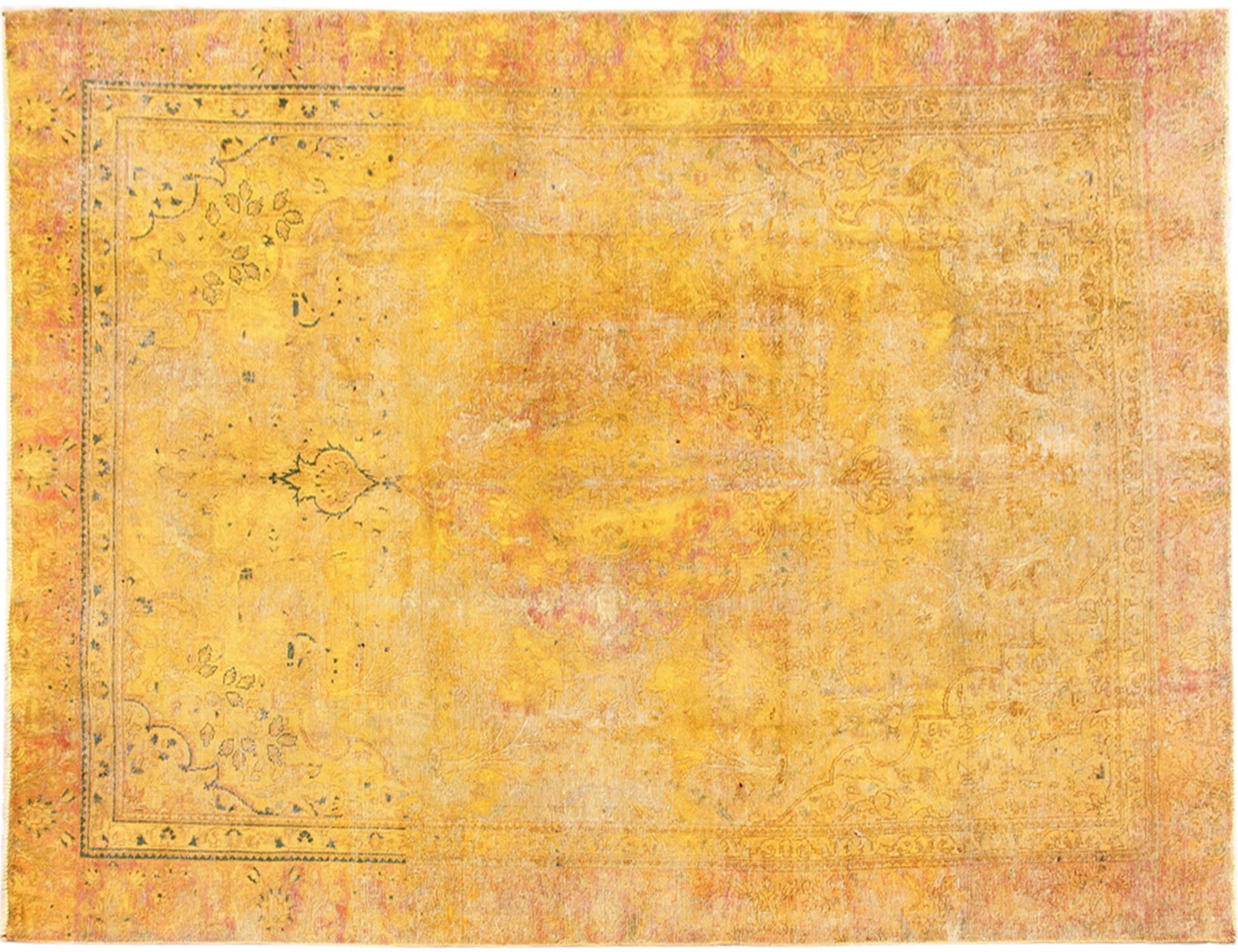 Tappeto vintage persiano  giallo <br/>340 x 225 cm