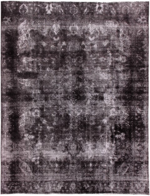Schwarz Persien Persischer Vintage Teppich 360 x 275 cm
