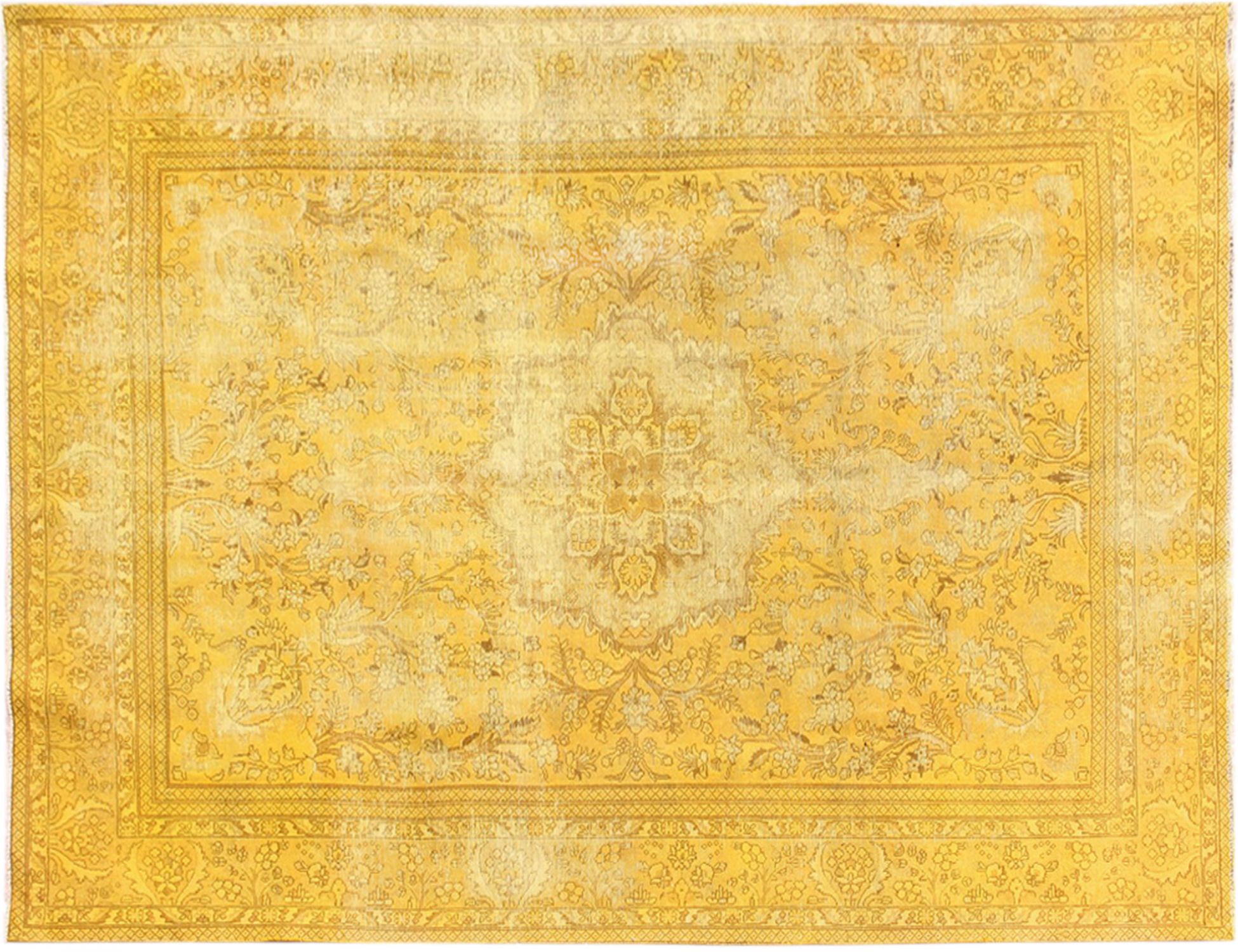 Persischer Vintage Teppich  gelb <br/>343 x 250 cm