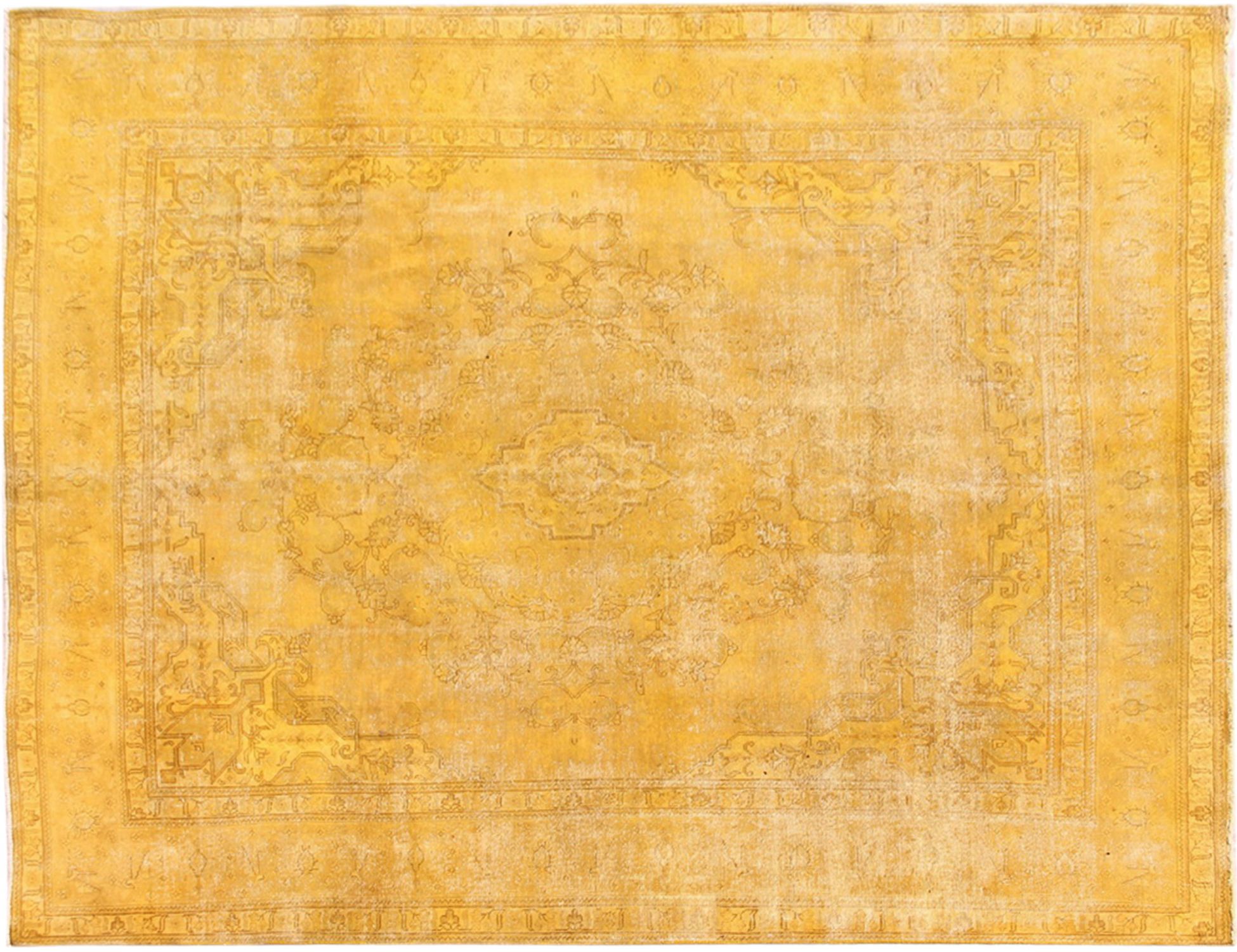 Persischer Vintage Teppich  gelb <br/>380 x 290 cm